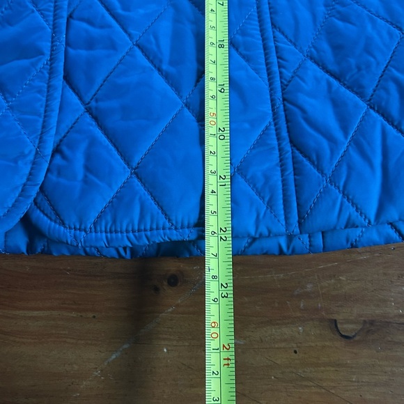 Talbots Diamond Quilted Lightweight Jacket Blue size Small Snap Closure - Picture 5 of 8